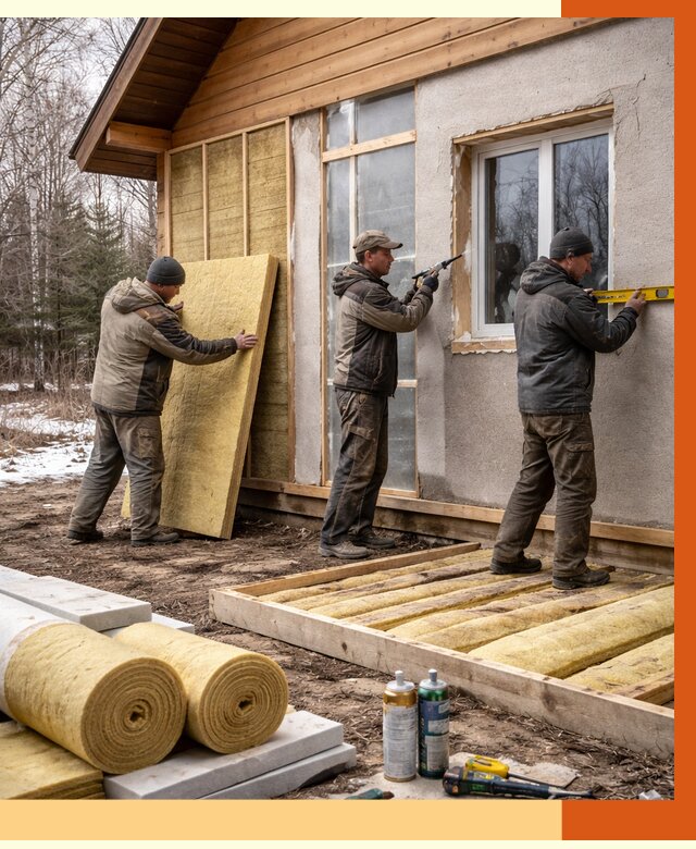 Утепление дачного дома в Усть-Джегуте от 4808 руб/м2 — недорого | ТепломастерСтд