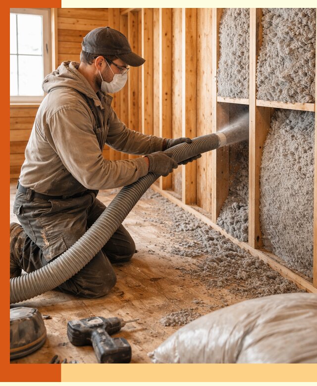 Утепление дачного дома эковатой в Усть-Джегуте — быстро и надёжно