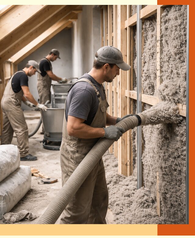 Утепление таунхауса эковатой в Усть-Джегуте от 2227 руб./м² — монтаж и задувка | ТепломастерСтд