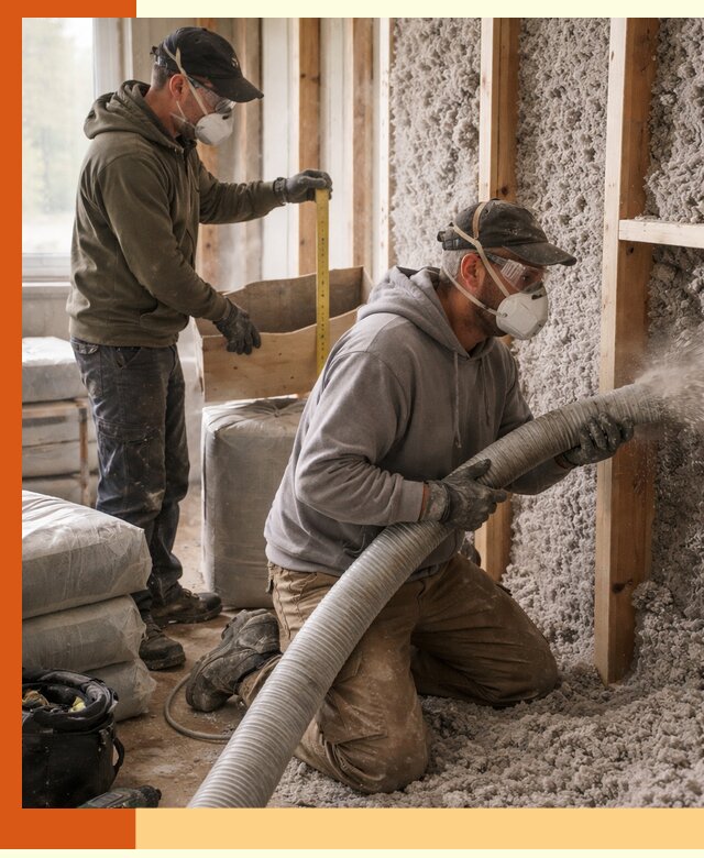 Утепление таунхауса эковатой в Усть-Джегуте для максимально теплых стен