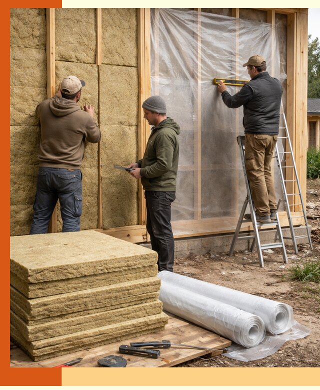 Утепление каркасного дома в Усть-Джегуте под ключ с гарантией качества