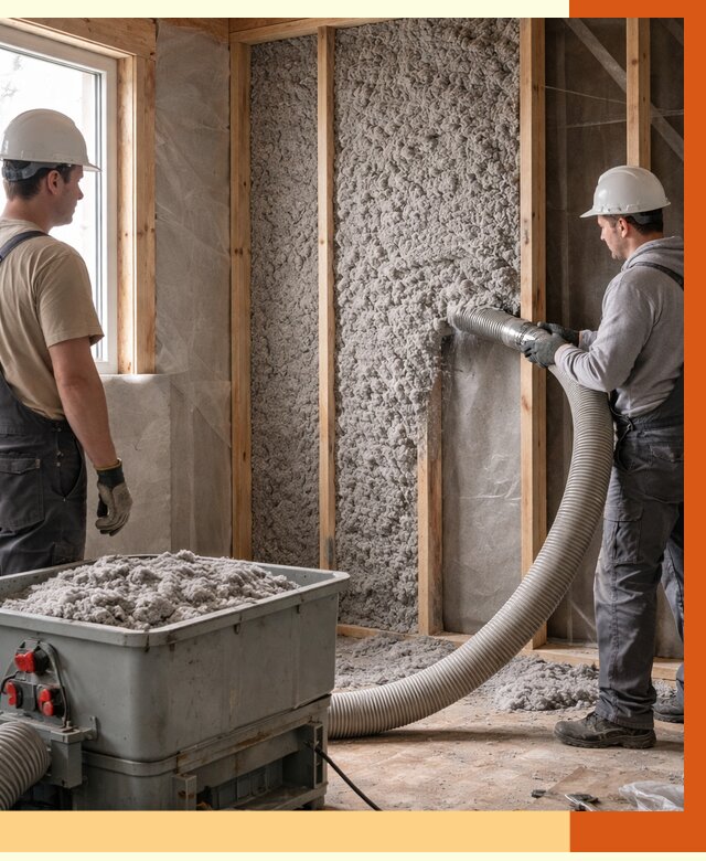 Утепление каркасного дома эковатой в Усть-Джегуте от 1822 руб. | ТепломастерСтд