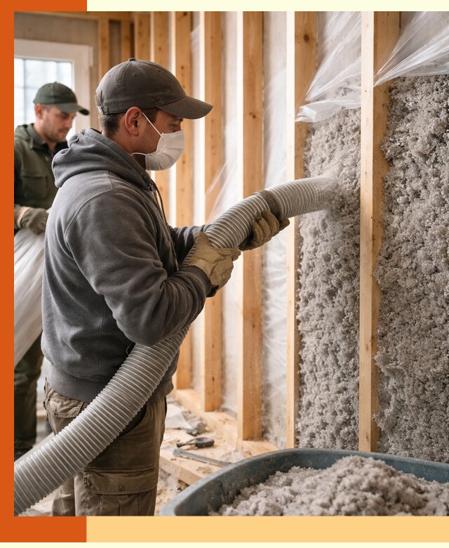 Утепление каркасного дома эковатой в Усть-Джегуте — качественно и надолго