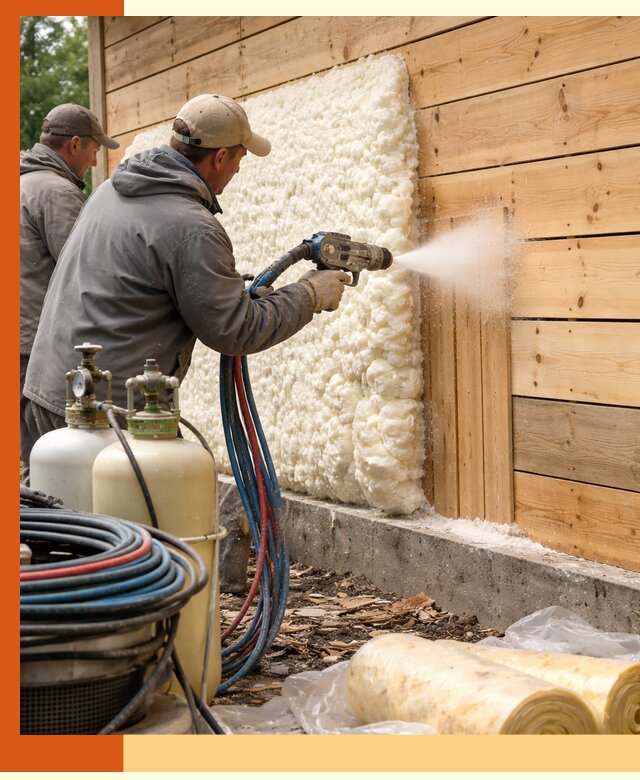 Утепление деревянного дома пенополиуретаном в Усть-Джегуте