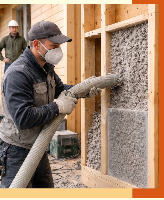 Утепление дома из бруса эковатой в Усть-Джегуте от 1873 руб/м2 | ТепломастерСтд