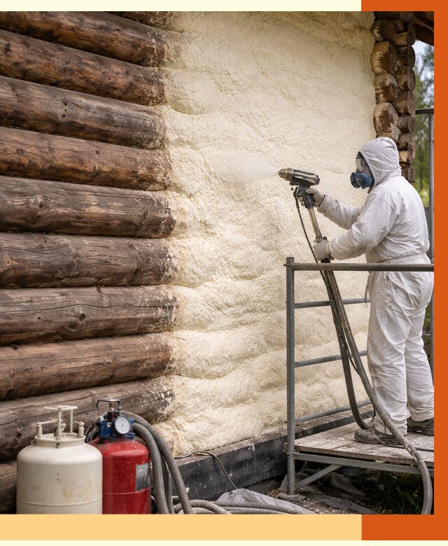 Утепление бревенчатого дома ППУ в Усть-Джегуте под ключ от 6327 руб. | ТепломастерСтд