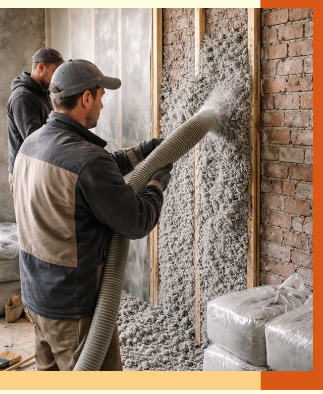 Утепление кирпичного дома эковатой в Усть-Джегуте от 2379 руб./м² | ТепломастерСтд