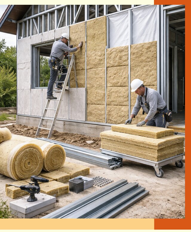 Утепление дома из ЛСТК в Усть-Джегуте от 5264 руб./м² — профессионально | ТепломастерСтд