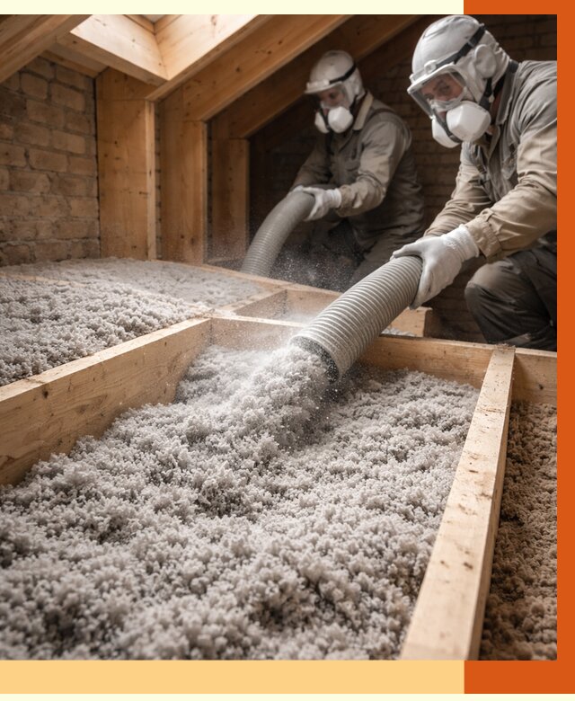 Утепление коттеджа эковатой в Усть-Джегуте от 2531 руб./м² — комплексная задувка и монтаж | ТепломастерСтд