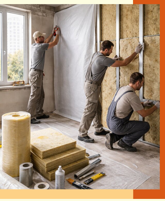 Утепление квартиры в Усть-Джегуте от 4555 руб/м2 — утеплить квартиру изнутри и снаружи | ТепломастерСтд