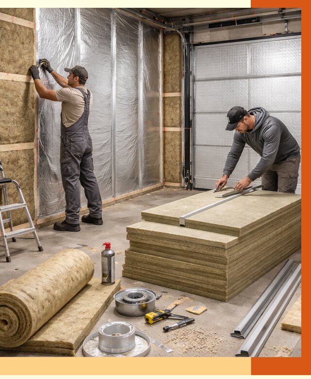 Утепление гаража в Усть-Джегуте от 4555 руб/м2 — комплексное утепление ворот и стен | ТепломастерСтд