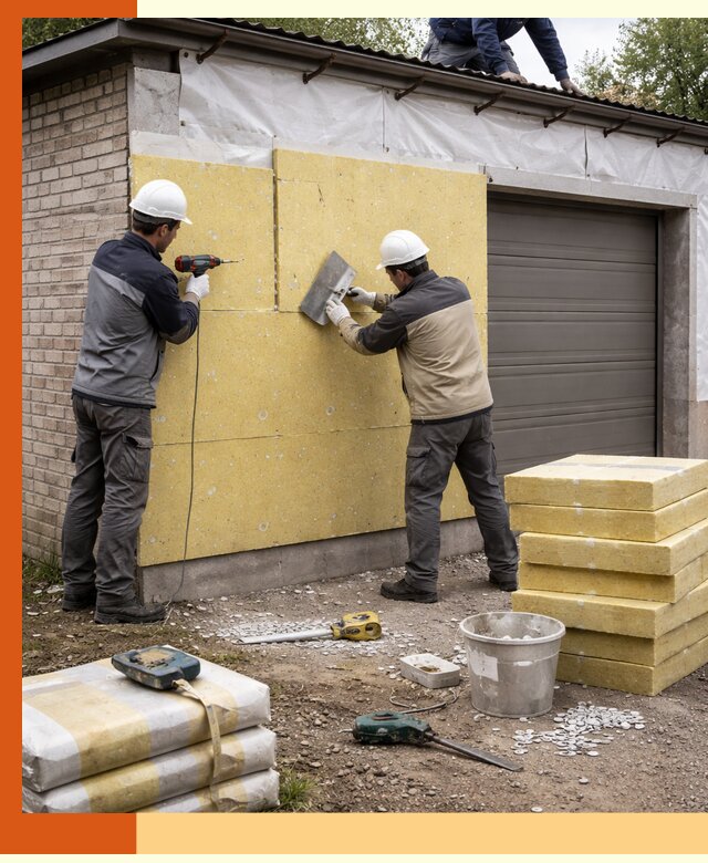 Утепление гаража снаружи в Усть-Джегуте качественно и надёжно