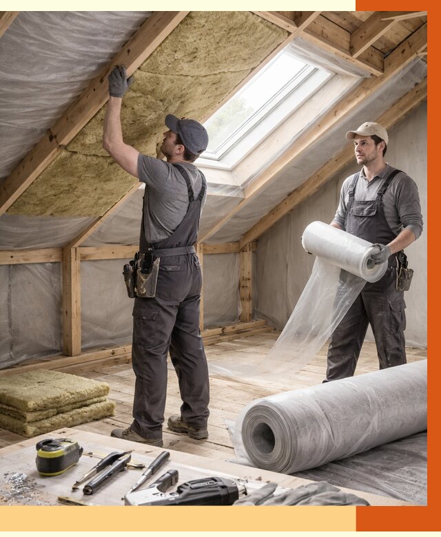 Утепление крыши изнутри мансарды в Усть-Джегуте от 4252 руб./м² | ТепломастерСтд