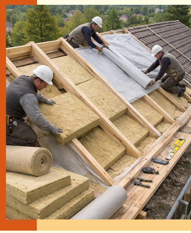 Утепление скатной крыши в Усть-Джегуте качественно и надёжно