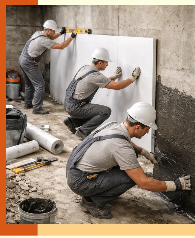 Утепление фундамента изнутри профессионально в Усть-Джегуте