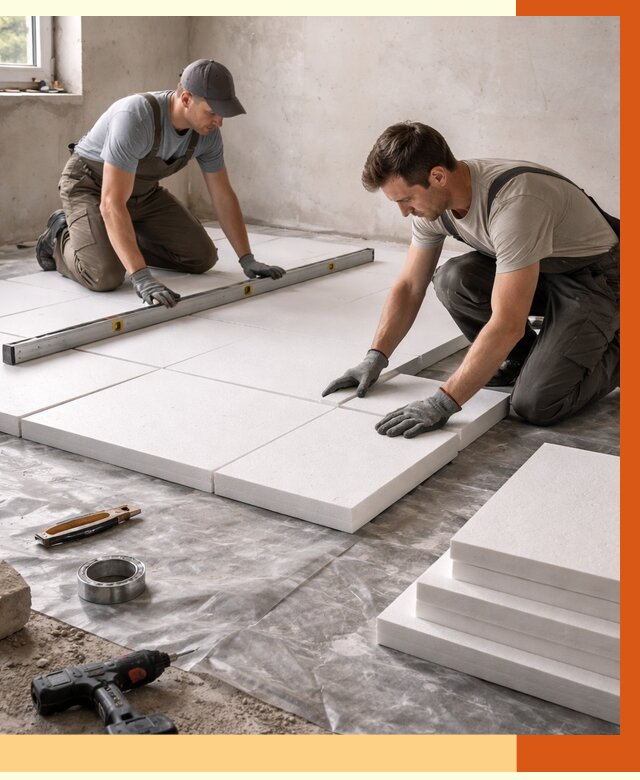 Утепление бетонного пола в Усть-Джегуте от 2531 руб/м2 — монтаж и цена | ТепломастерСтд