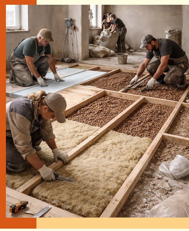 Утепление перекрытий жилых и промышленных зданий в Усть-Джегуте