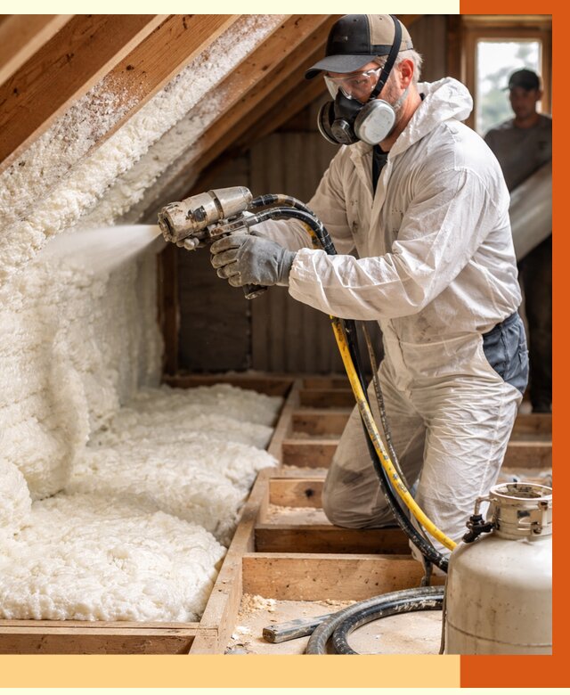 Утепление чердака ППУ в Усть-Джегуте от 8726 руб./м2 — услуга под ключ | ТепломастерСтд