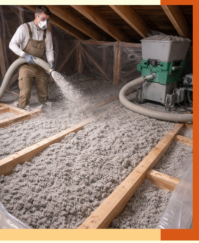 Утепление чердака эковатой в Усть-Джегуте от 1468 руб/м2 — заказать у ТепломастерСтд