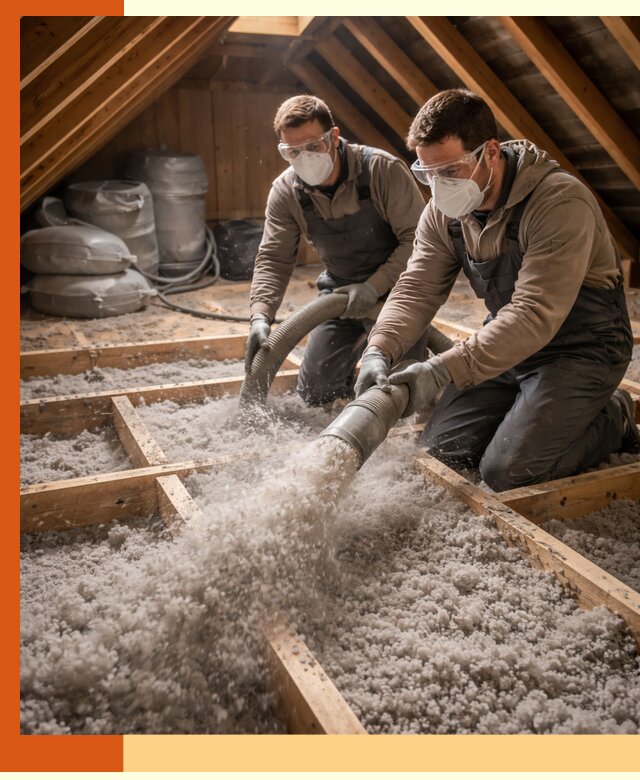 Утепление чердака эковатой в Усть-Джегуте — быстро и надёжно
