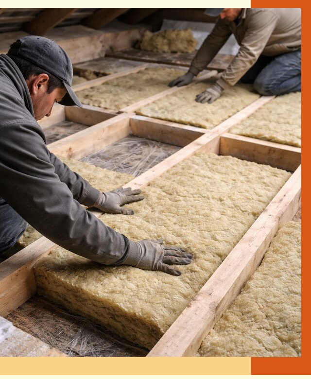 Утепление чердака минватой в Усть-Джегуте от 3543 руб/м2 под ключ | ТепломастерСтд