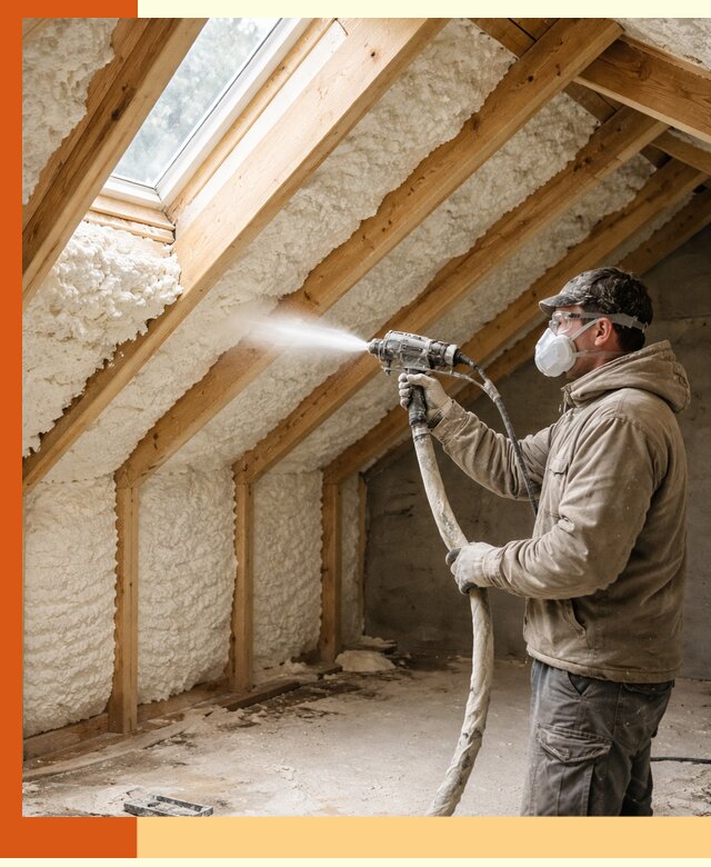 Утепление мансарды ППУ в Усть-Джегуте быстро и надежно