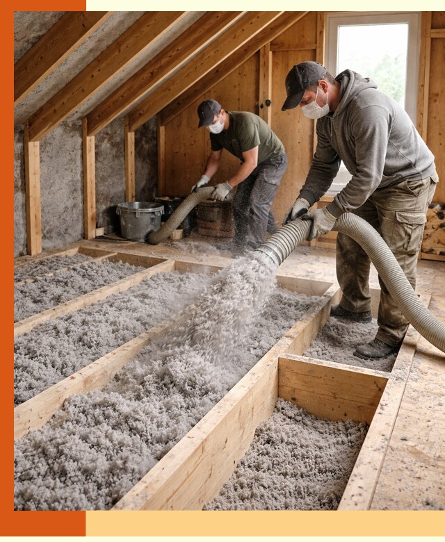 Утепление мансарды эковатой в Усть-Джегуте с гарантией качества