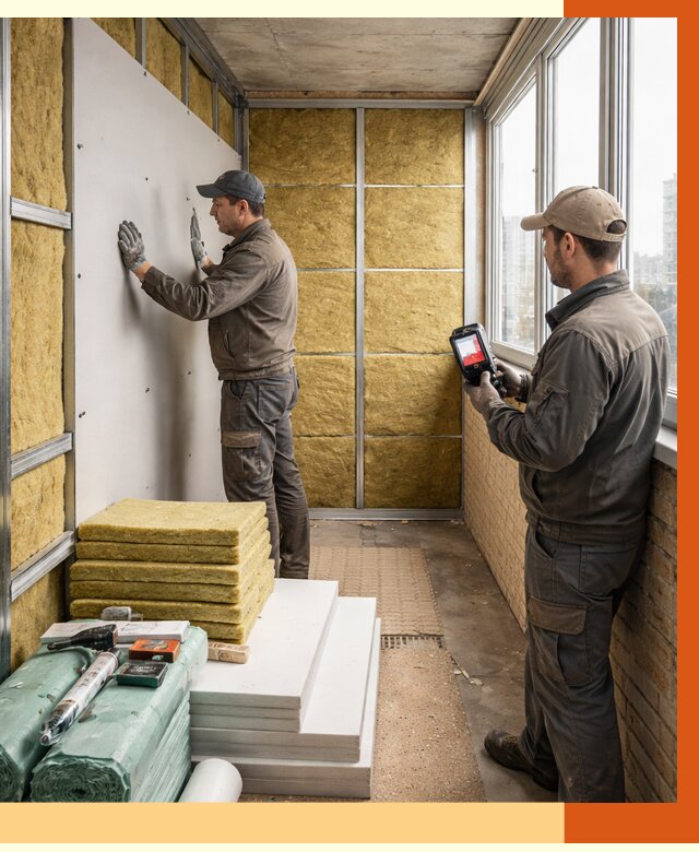 Утепление балкона в Усть-Джегуте от 4555 руб. под ключ | ТепломастерСтд