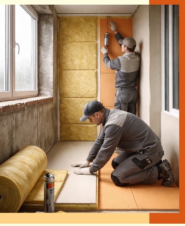 Утепление лоджии под ключ в Усть-Джегуте от 6580 руб/м2 — комплексное решение | ТепломастерСтд