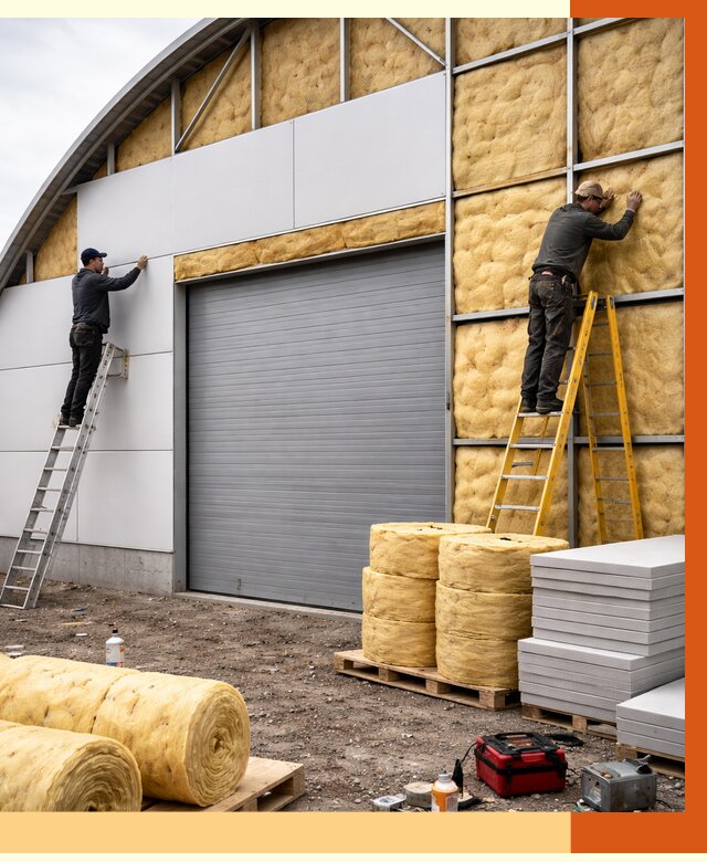 Утепление ангара пенополиуретаном в Усть-Джегуте от 7289 руб./м² — комплекс от ТепломастерСтд