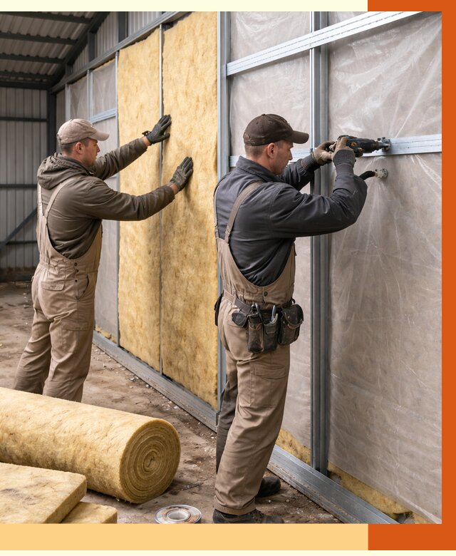 Утепление металлического ангара в Усть-Джегуте от 4808 руб/м2 — услуги под ключ | ТепломастерСтд