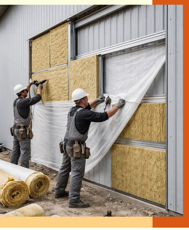 Утепление металлического склада в Усть-Джегуте от 4555 руб/м2 — комплексное утепление под ключ | ТепломастерСтд