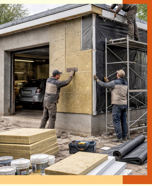 Утепление автосервиса в Усть-Джегуте ппу, пеноизоляция, от 14678 руб/м2 — ТепломастерСтд