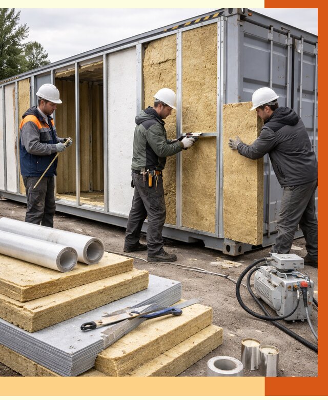 Утепление морского контейнера в Усть-Джегуте от 3796 руб. под ключ | ТепломастерСтд