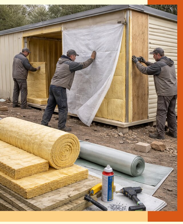 Утепление строительной бытовки в Усть-Джегуте от 12654 руб. под ключ | ТепломастерСтд