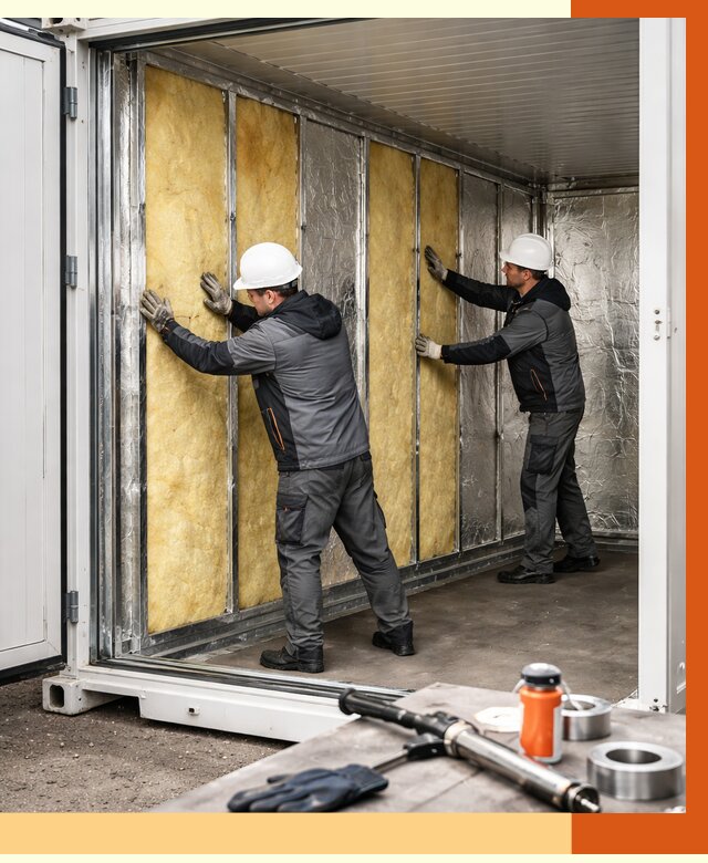 Утепление рефрижераторного контейнера в Усть-Джегуте от 45554 руб./м² | ТепломастерСтд