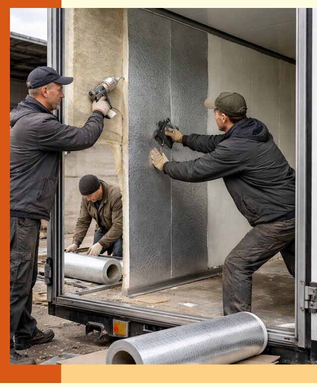 Утепление холодильного кузова в Усть-Джегуте — монтаж и теплоизоляция