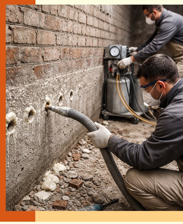 Заполнение колодцевой кладки ППУ в Усть-Джегуте быстро и герметично