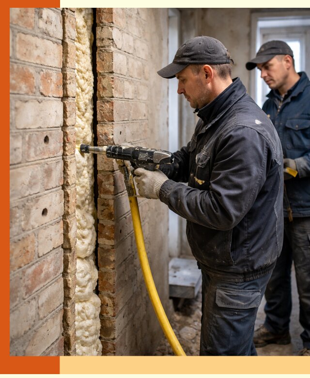 Межстеновое утепление пенополиуретаном в Усть-Джегуте