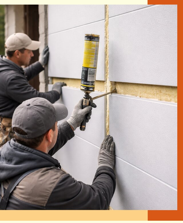 Утепление сэндвич панелей ППУ в Усть-Джегуте от 4252 руб. за м2 | ТепломастерСтд