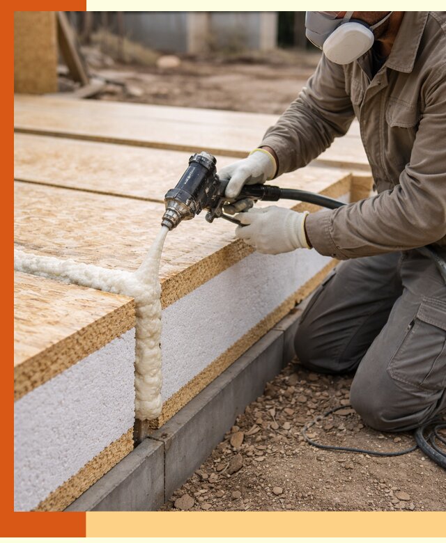 Утепление СИП-панелей пенополиуретаном (ППУ) в Усть-Джегуте