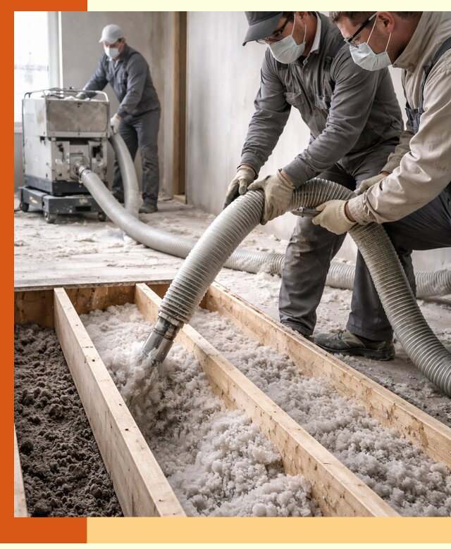 Заполнение полостей межэтажного перекрытия в Усть-Джегуте эффективно и герметично