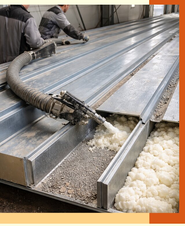 Заполнение пустот кровельных панелей в Усть-Джегуте от 7289 руб. под ключ | ТепломастерСтд