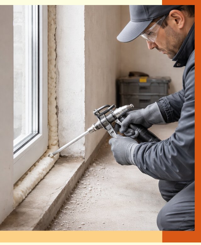 Герметизация стыков ППУ в Усть-Джегуте от 1670 руб. за м2 — утепление примыканий под ключ | ТепломастерСтд