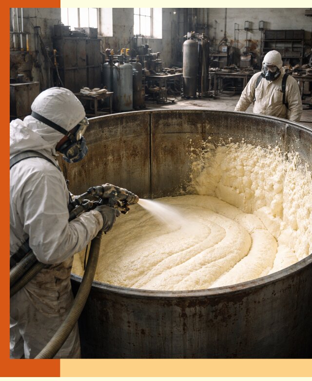 Заливка ппу в емкости с полной изоляцией и герметизацией в Усть-Джегуте