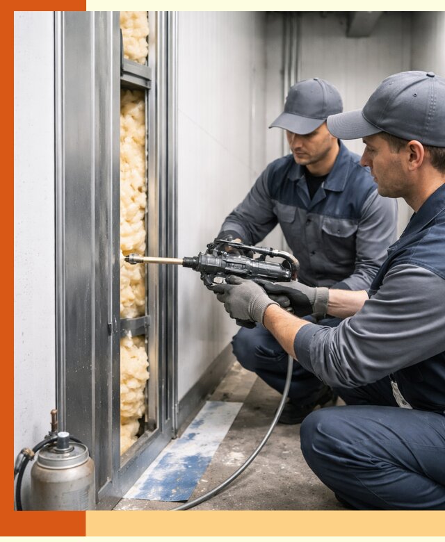 Заполнение пустот холодильных панелей в Усть-Джегуте специализированной пеной