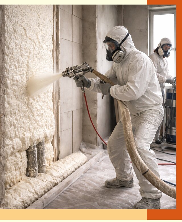 Напыление пенополиуретана в Усть-Джегуте от 7592 руб./м2 — услуги и монтаж ППУ | ТепломастерСтд