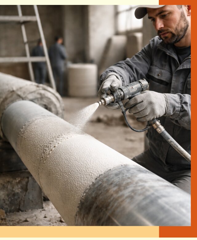 Утепление труб жидкой теплоизоляцией в Усть-Джегуте от 7592 руб. под ключ | ТепломастерСтд