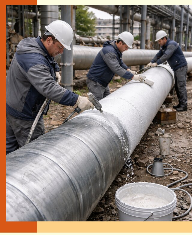 Утепление теплотрассы жидкой теплоизоляцией в Усть-Джегуте