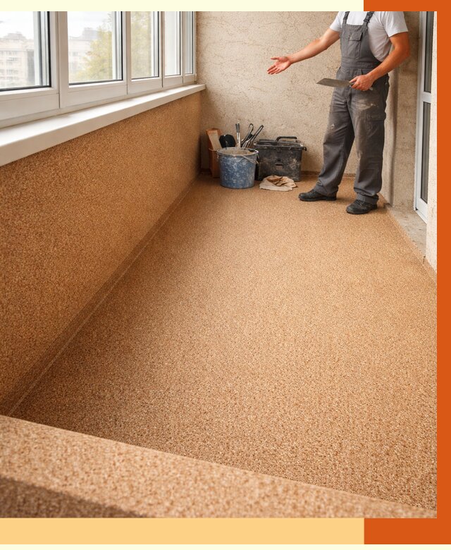 Утепление балкона жидкой пробкой в Усть-Джегуте от 3695 руб/м² под ключ | ТепломастерСтд